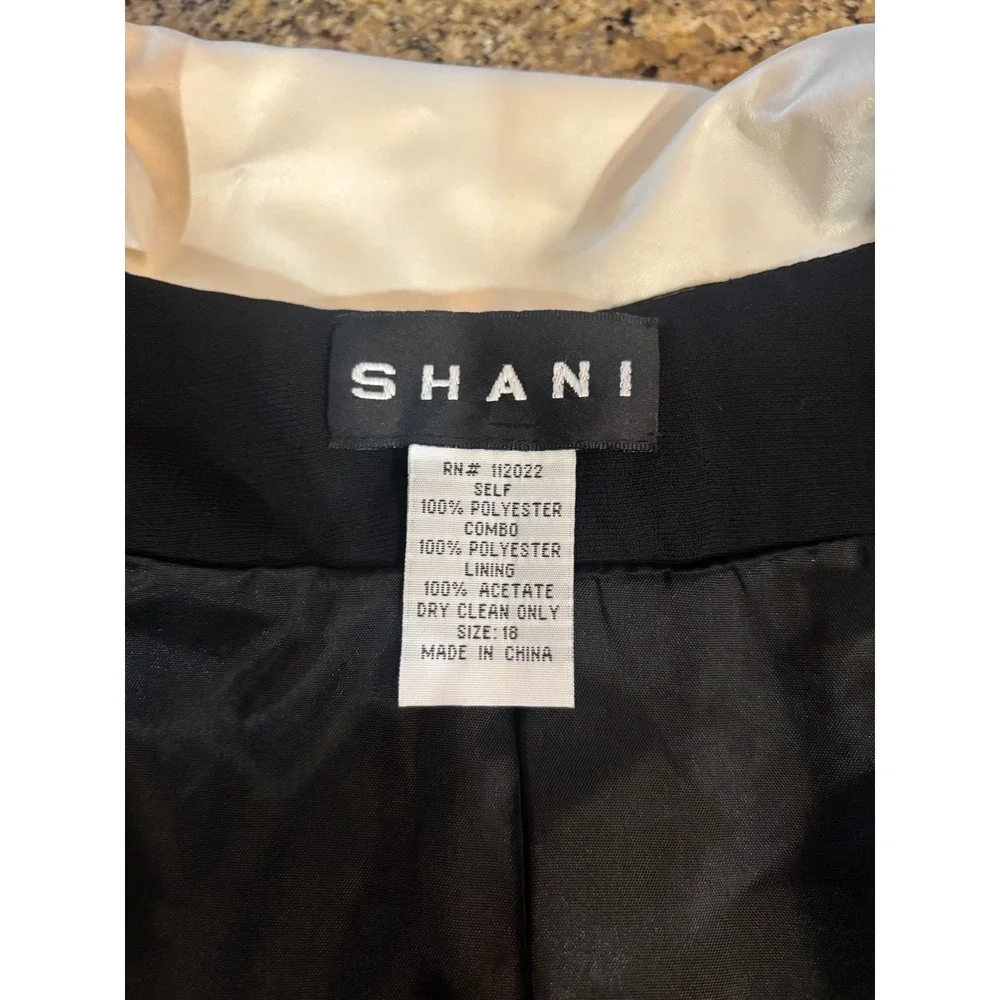 NWT Shani Blazer Dress Ivory Trim Rhinestone Buttons Size 18 Career Cocktail VTG